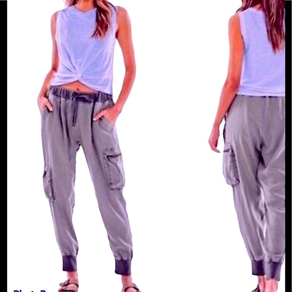 YOUNG FABULOUS & BROKE charcoal grey Jupiter cargo joggers pants NWT - Picture 1 of 9